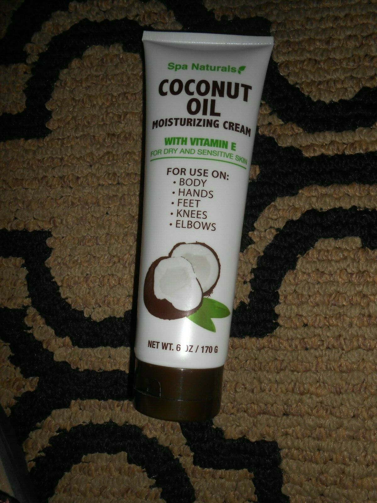 New Spa Naturals Coconut Oil Moisturizing Cream w/ vitamin E 6 ounce tube Moisturizers