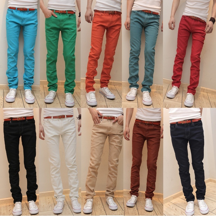 The new men's casual pants Korean slim pants trend of solid cool men's trousers