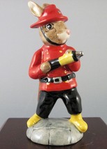 Royal Doulton Bunnykins Figurine - Fireman Bunnykins DB183 - $52.24