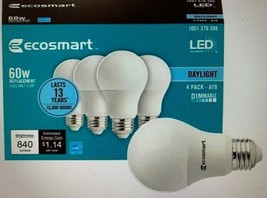 Ecosmart 60W Equivalent Daylight A19 Dimmable LED Light Bulb 1001 370 398 - $6.92