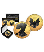 2021 1 oz .999 Silver American Eagle US Coin 24K Gold Gilded Black Ruthe... - $74.76
