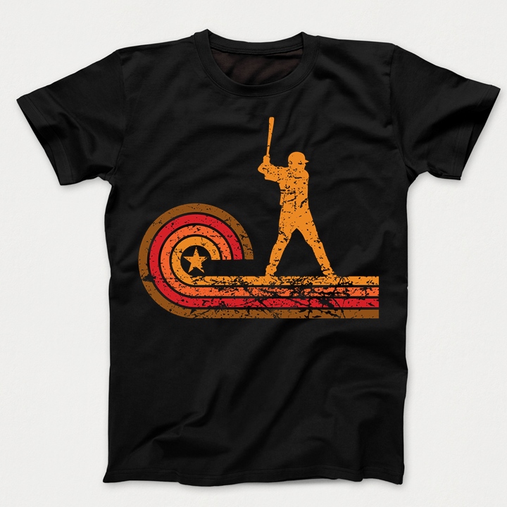 Retro Style Baseball Player Vintage Kids TShirt TShirts