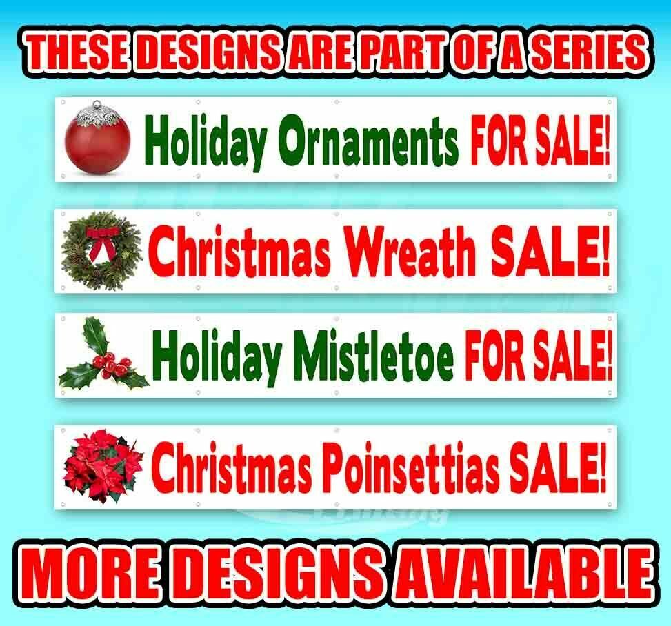 HOLIDAY POINSETTIAS FOR SALE Advertising Vinyl Banner Flag Sign LARGE