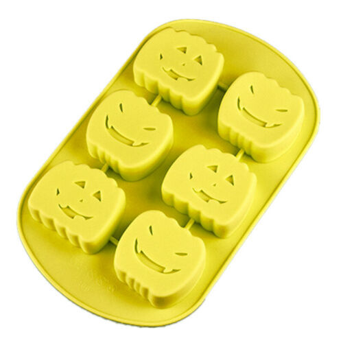 6 Cups Halloween Pumpkin Silicone Baking Cake Mold Cookie Candy Chocolate Mould