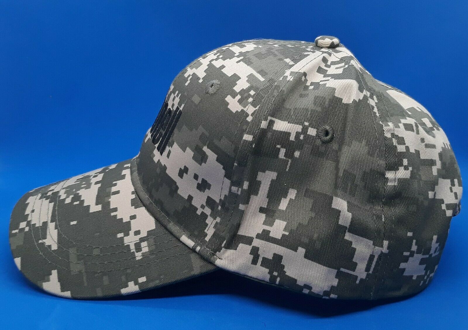 Structured Camo Baseball Cap - Navy Blue Digital Camouflage