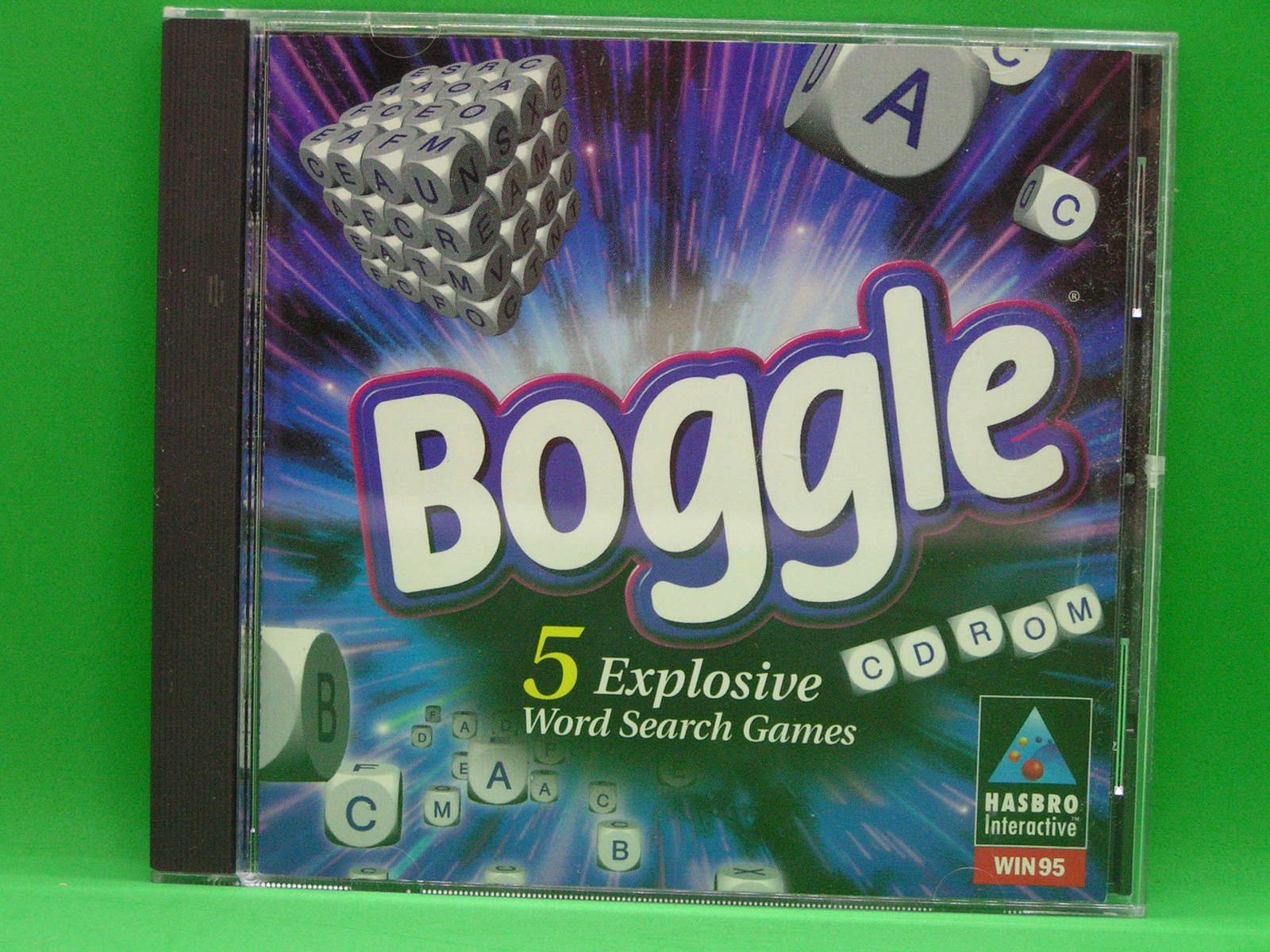 BOGGLE 5 Explosive Word Search Games HASBRO PC Game (CDROM,1997