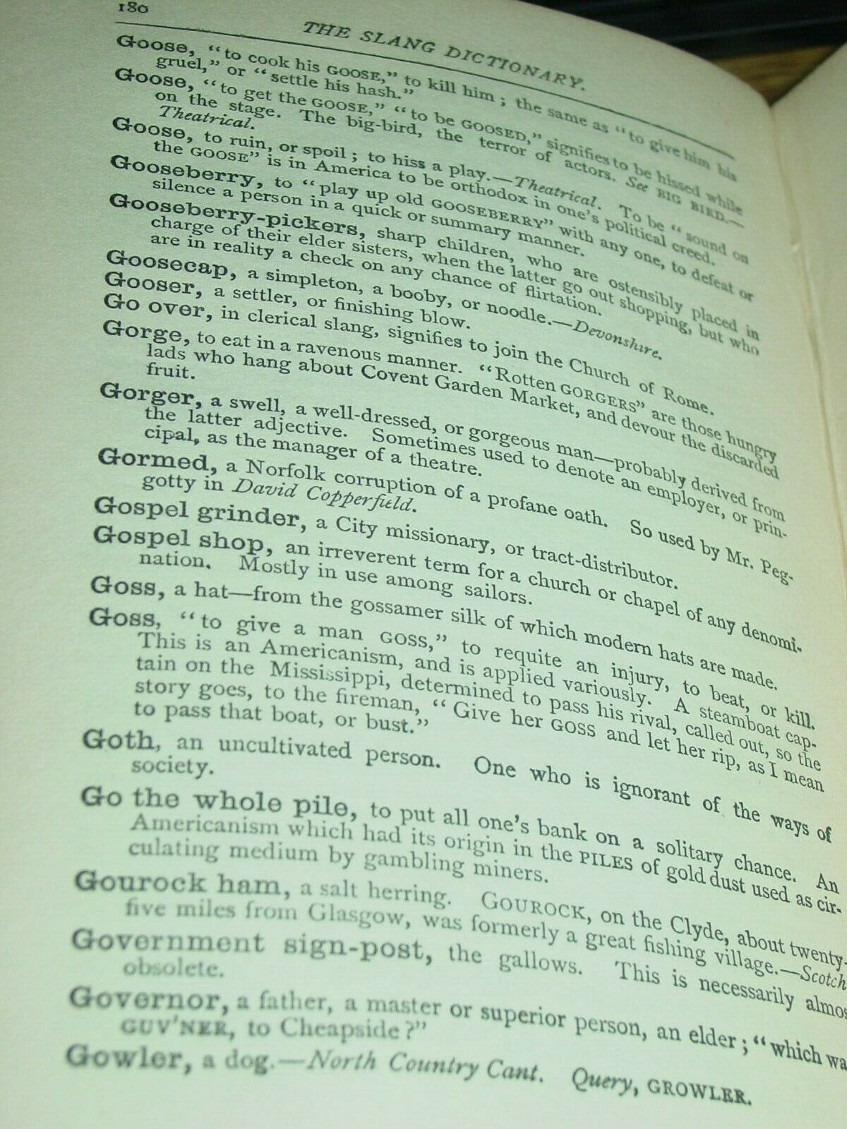 1910 The Slang Dictionary Etymological, Historical And Anecdotal, Rare