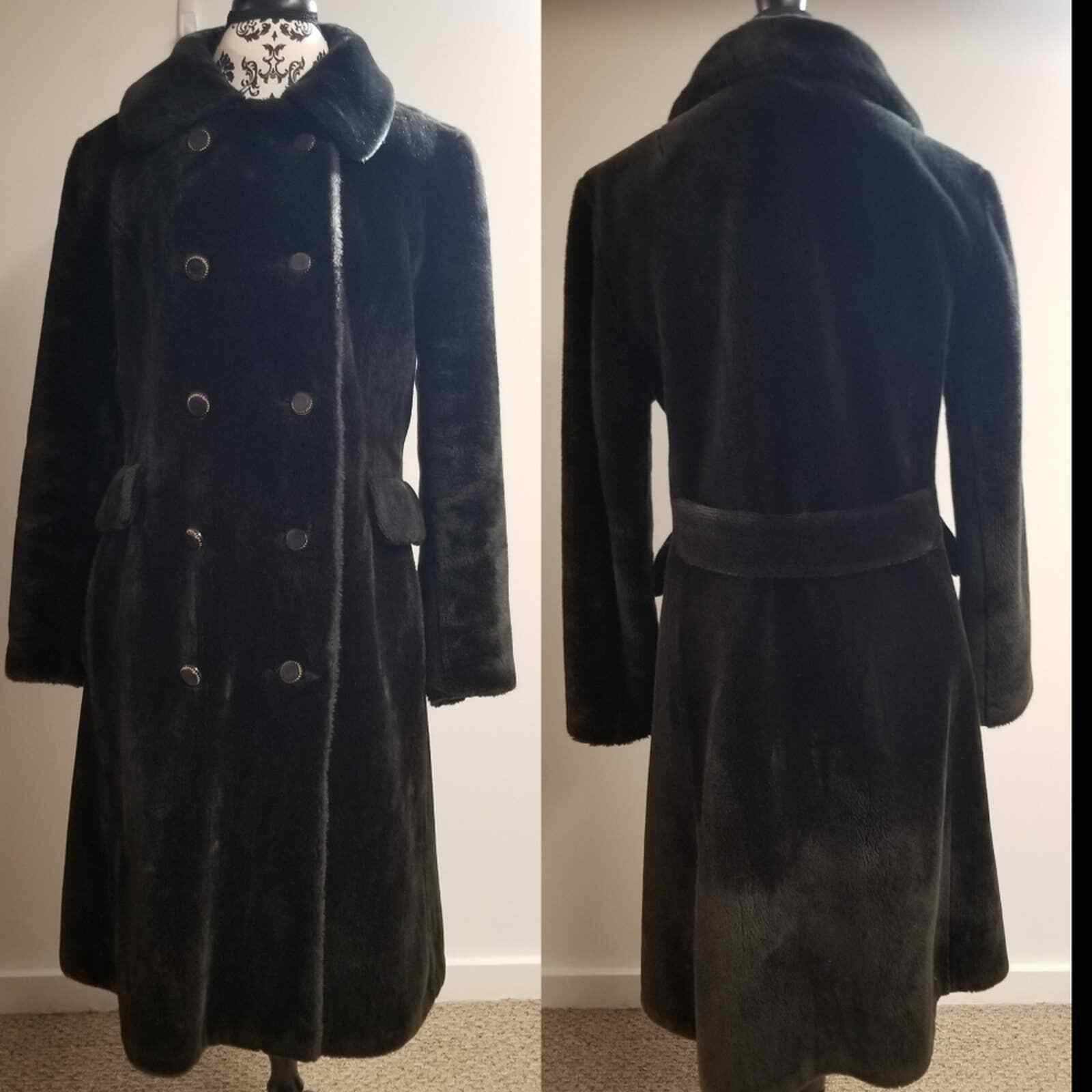 1960's Vintage Luxury Faux Fur Coat Please See Measurements