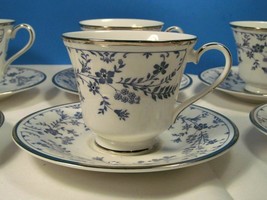 Royal Doulton Sapphire Blossom Cup & Saucer Sets bundle of 5 EUC - $34.30