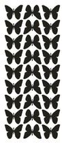 Black 1" Butterfly Stickers BRIDAL SHOWER Wedding Envelope Seals Crafts - $1.99+