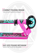 Madd Gear CARVE 100 Purple Pink Teal - Folding Aluminum Kick Scooter - Suits Gir image 5