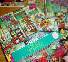 Jigsaw Puzzle 300 Large EZ Grasp Pieces Flower Shop Colorful Complete US... - $12.86