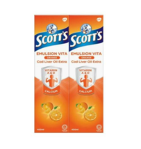 3 Bottles x Scott's Emulsion Cod Liver Oil Orange Flavor 400ml FAST SHIPPING - $49.89