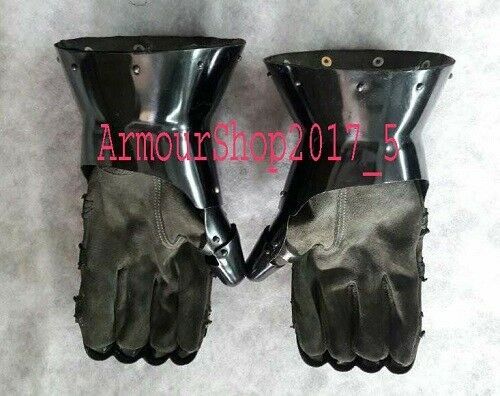 Functional Medieval Reenactment SCA Milanese Gauntlets 16G Steel Mitten SCA LARP