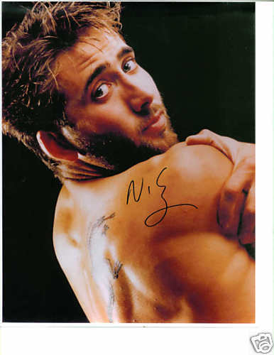 NICHOLAS CAGE SIGNED AUTOGRAPHED RP PHOTO COOL TATTOO - $19.99