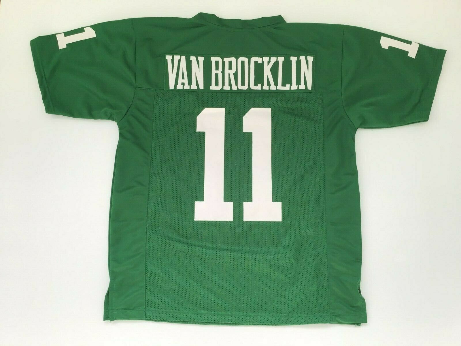UNSIGNED CUSTOM Sewn Stitched Norm Van Brocklin Green Jersey - M, L, XL, 2XL