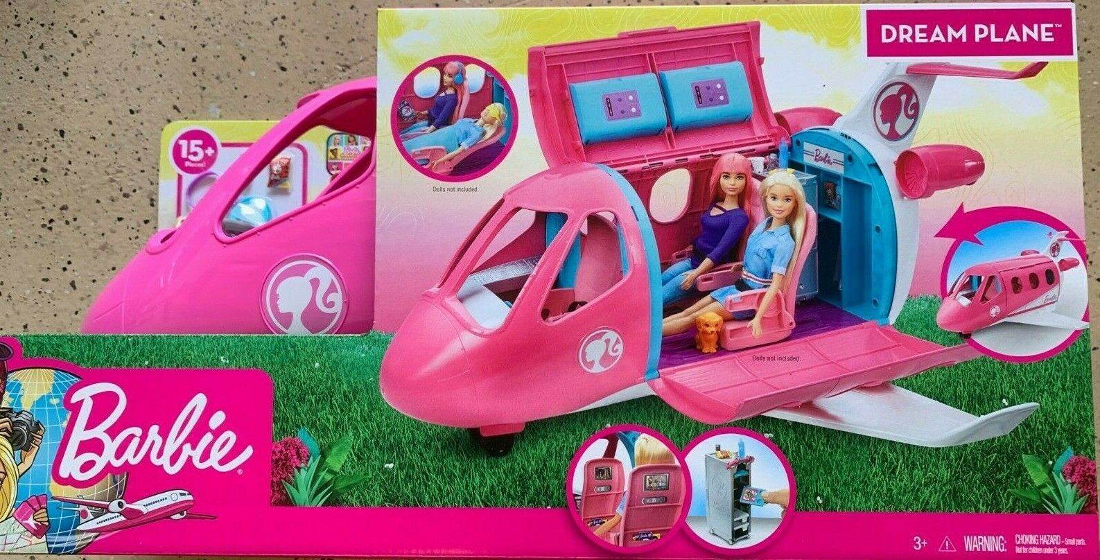 barbie airplane purple