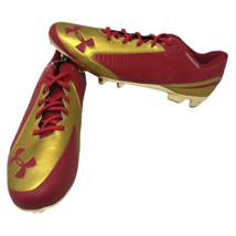 NWOB Under Armour ClutchFit Red Gold Nitro Cleats Sz 15 Forty Niners Colors  - $29.69