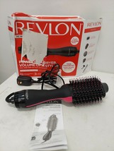 Revlon One-Step Hair Dryer & Volumizer Pink Black Max Drying Power DAMAGE BOX - $46.73