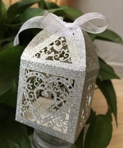 100pcs Laser Cut Wedding Gift Boxes,Candy Boxes,Chocolate Boxes,Wedding Favors - $48.00