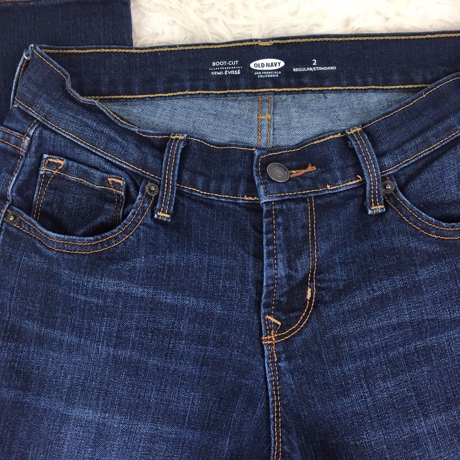 size 10 old navy jeans in inches