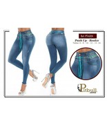 Women&#39;s Authentic Pitbull Shaping Jeans PT6324 Blue New Colombian Brazil  - $130.00