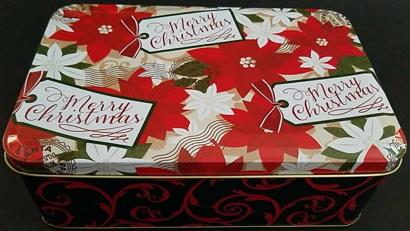 Theme Christmas Holiday Cookie Tins Metal Gift Boxes Set D Select 