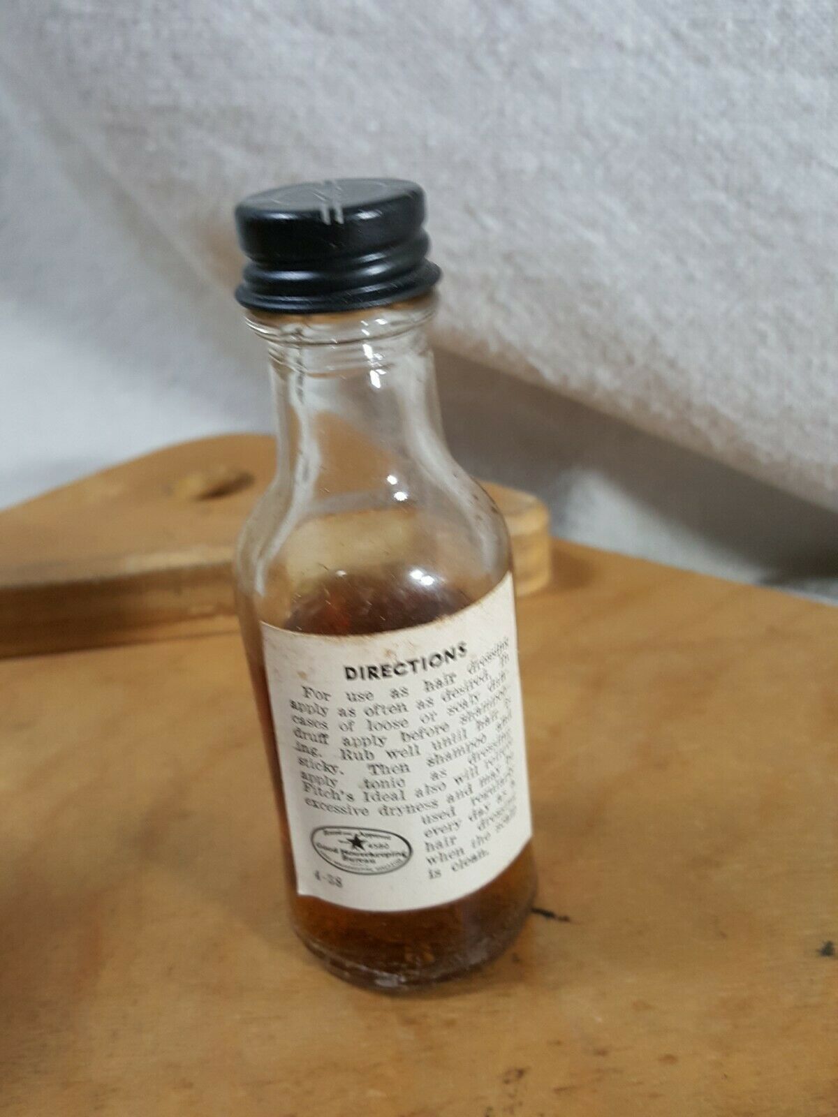 FITCH'S for the Hair IDEAL Hair Tonic 1/2 bottle in box 1 oz