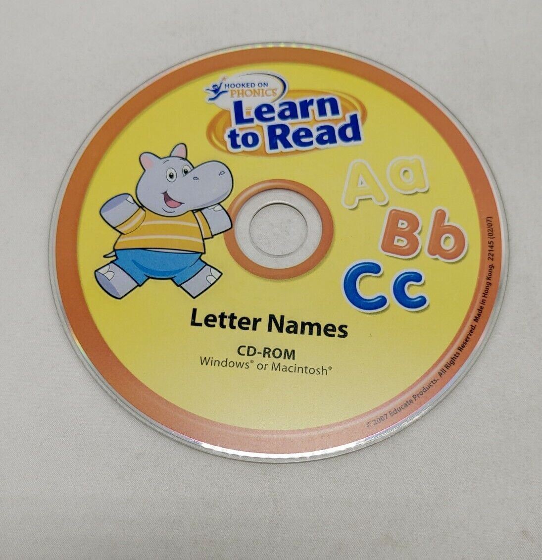 Hooked on phonics learn to read pc mac cd teach letter names a b c abc