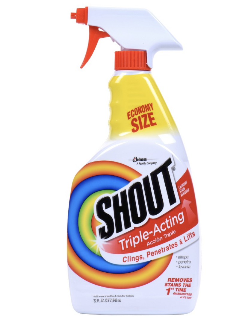 Primary image for Shout Liquid Laundry Stain Remover, Triple Acting, 30 Fl. Oz. Spray Bottle