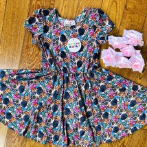NWT Dot Dot Smile CUP Short SLEEVE Twirly Dress Summer Knit Girl Kids