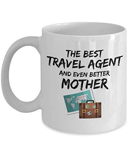 Travel Agent Mom Mug Best Mother Funny Gift for Mama Novelty Gag Coffee Tea Cup