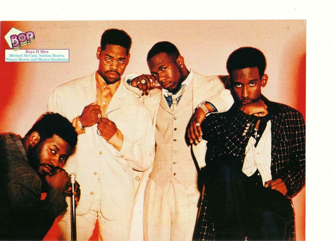 Take That Boyz 2 Men teen magazine pinup clipping by a car 1990's Bop ...