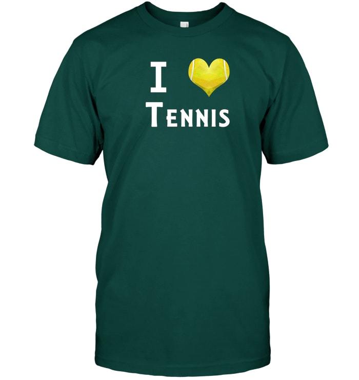 I Love Tennis T Shirt Heart Tennis Tee Shirt TShirts, Tank Tops