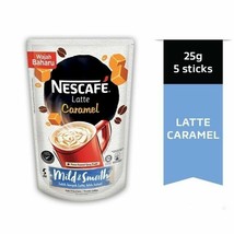 NEW NESCAFE LATTE CARAMEL PREMIX COFFEE Beans  20 sticks x 25g HALAL cer... - $38.61+