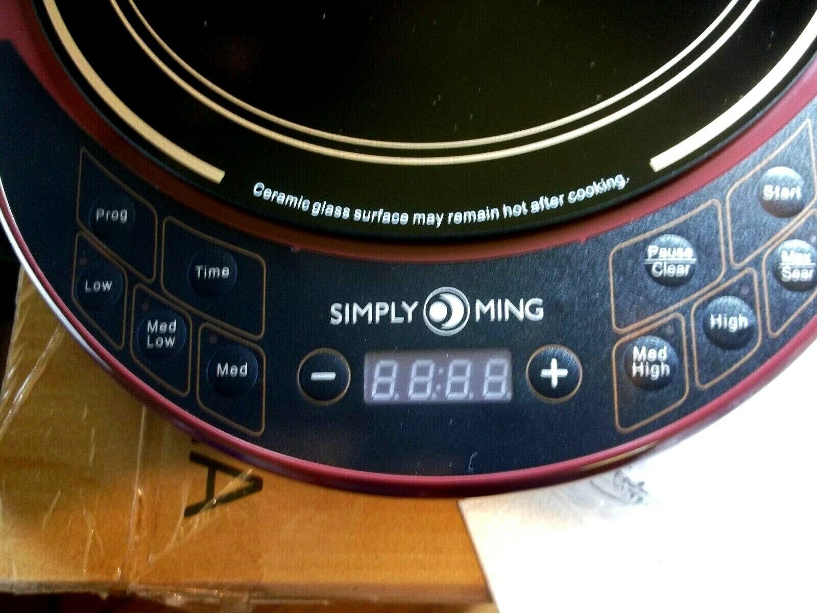 Simply Ming Ceramic Induction Burner Cooktop 1800 watt New In Box with