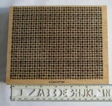 Stampin Up 1997 Retired Homespun Plain Backround Stamp Wood Mounted Used - $18.89