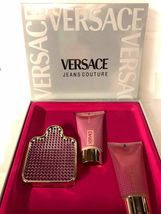 Versace Jeans Couture Glam Perfume 2.5 Oz Eau De Toilette Spray 3 Pcs Gift Set image 3