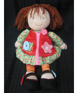 Carters Learn to button, zip, snap crinkle dress doll brown pig tails Cu... - $35.63