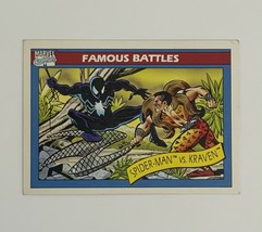 Marvel Universe 1990 Series 1 92 Spider-man Vs Kraven Famous Battles Card - $1.97