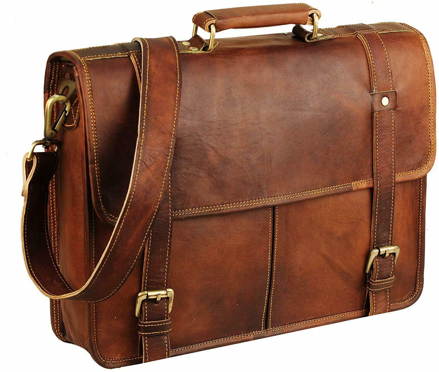 wood and leather mens messenger bag