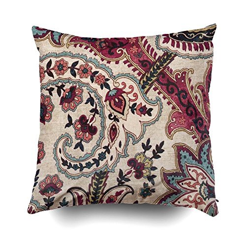 Musesh 002 Fabric Paisley Plumb Cushions Case Throw Pillow Cover for