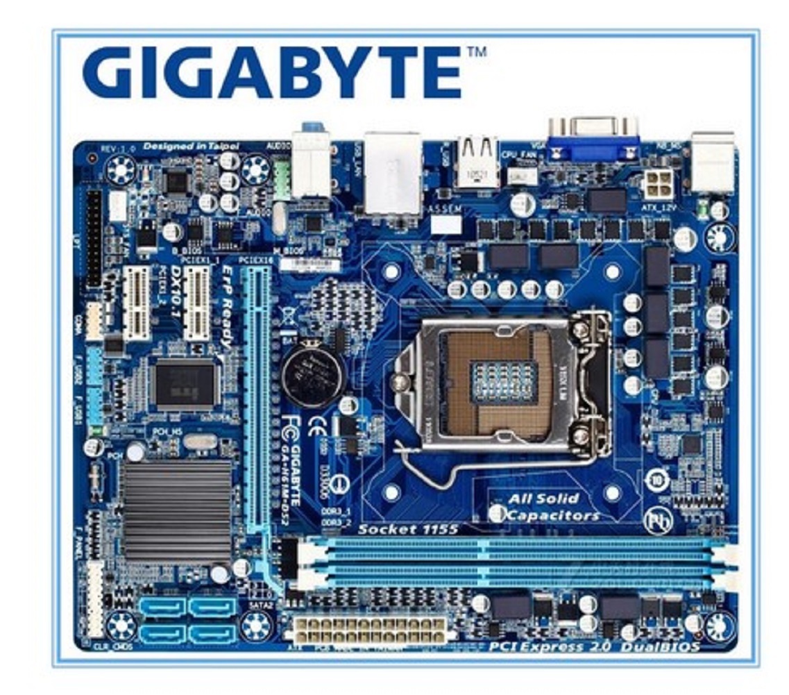 GIGABYTE GAH61MDS2 Desktop Motherboard H61 Socket LGA 1155 i3 i5 i7