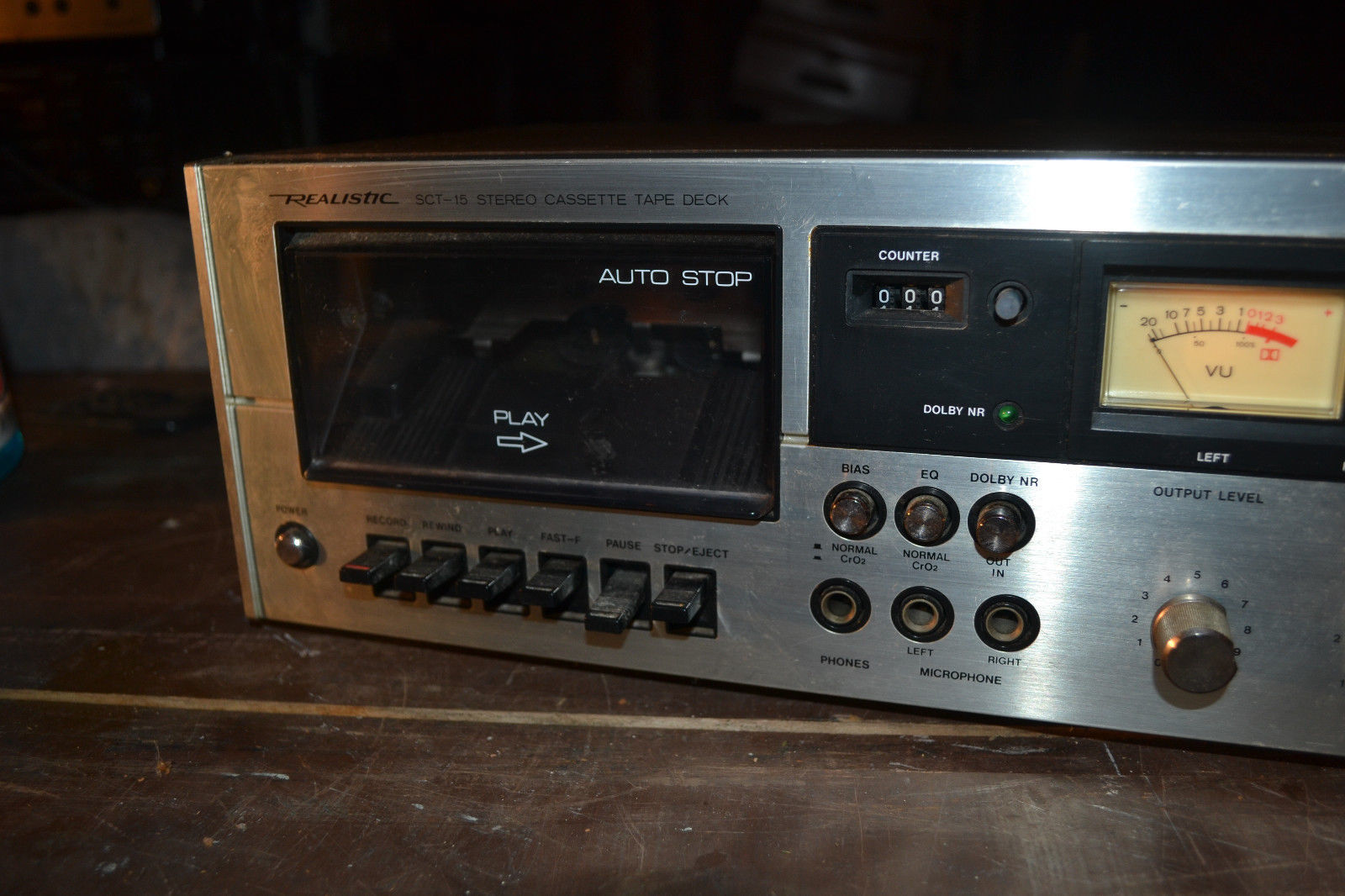 Realistic sct15 Stereo Cassette Tape Deck Vintage Vintage Cassette Decks