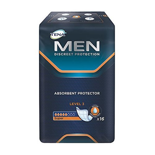 TENA 750830 Men Level 3 Incontinence Pad (Pack of 16) - Home Improvement