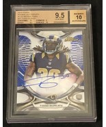 Todd Gurley Rookie Auto 2015 Topps Finest Blue Refractor 25/25 RAMS 9.5/10 - $210.36