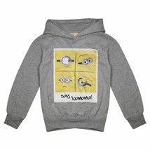 Despicable Me Kid's Heather Grey Say Banana L/S Pullover Hoodie Size 128 - $15.00