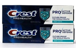 2 Count Crest 4 Oz Pro Health Active Defense Deep Clean Fluoride Toothpaste