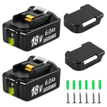 2 Pack 6.0Ah Bl1860B Battery With Battery Holder, Compatible With 18V  - $104.99