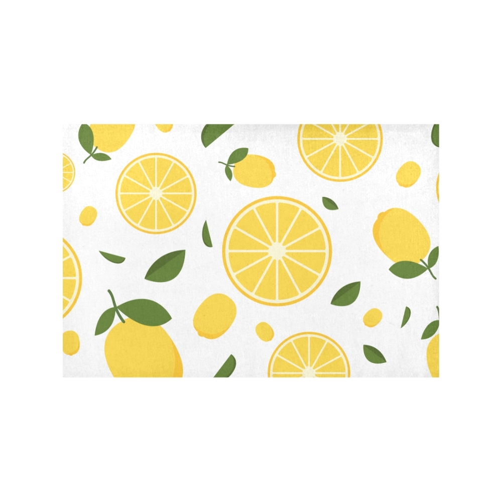 Sour Lemon Yellow Lovely Pattern Dinning Table Mat Placemat 12X18 inch